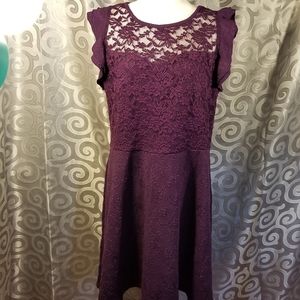 NWT Love squared plus size plum lace dress